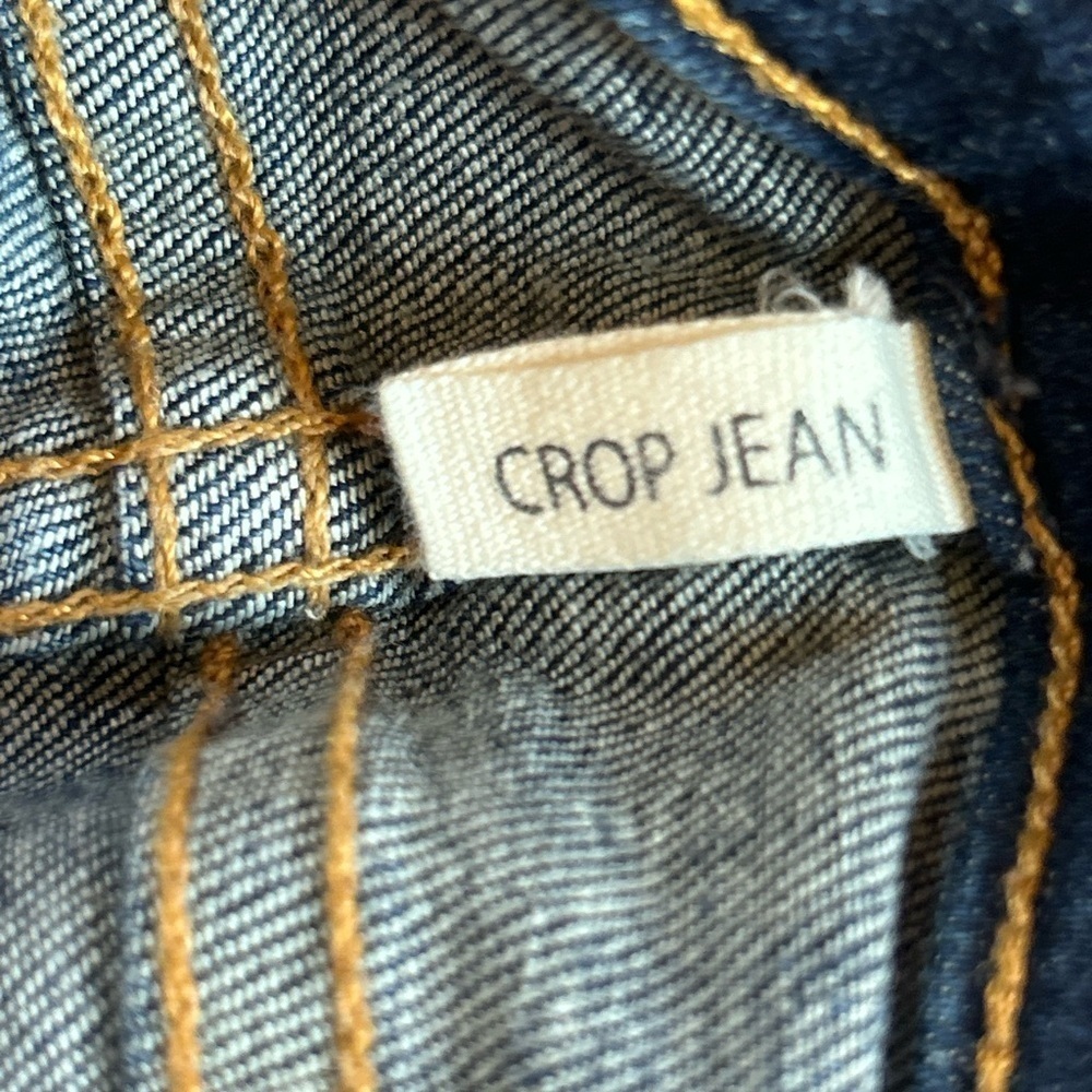 Rag & Bone Alderly Crop Skinny Jeans Blue Denim Raw Fray Hem Low Mid Rise 24 EUC - Picture 7 of 9